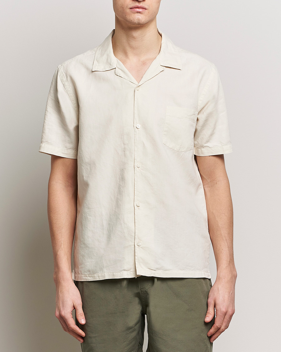 Herren |  | Colorful Standard | Cotton/Linen Short Sleeve Shirt Ivory White