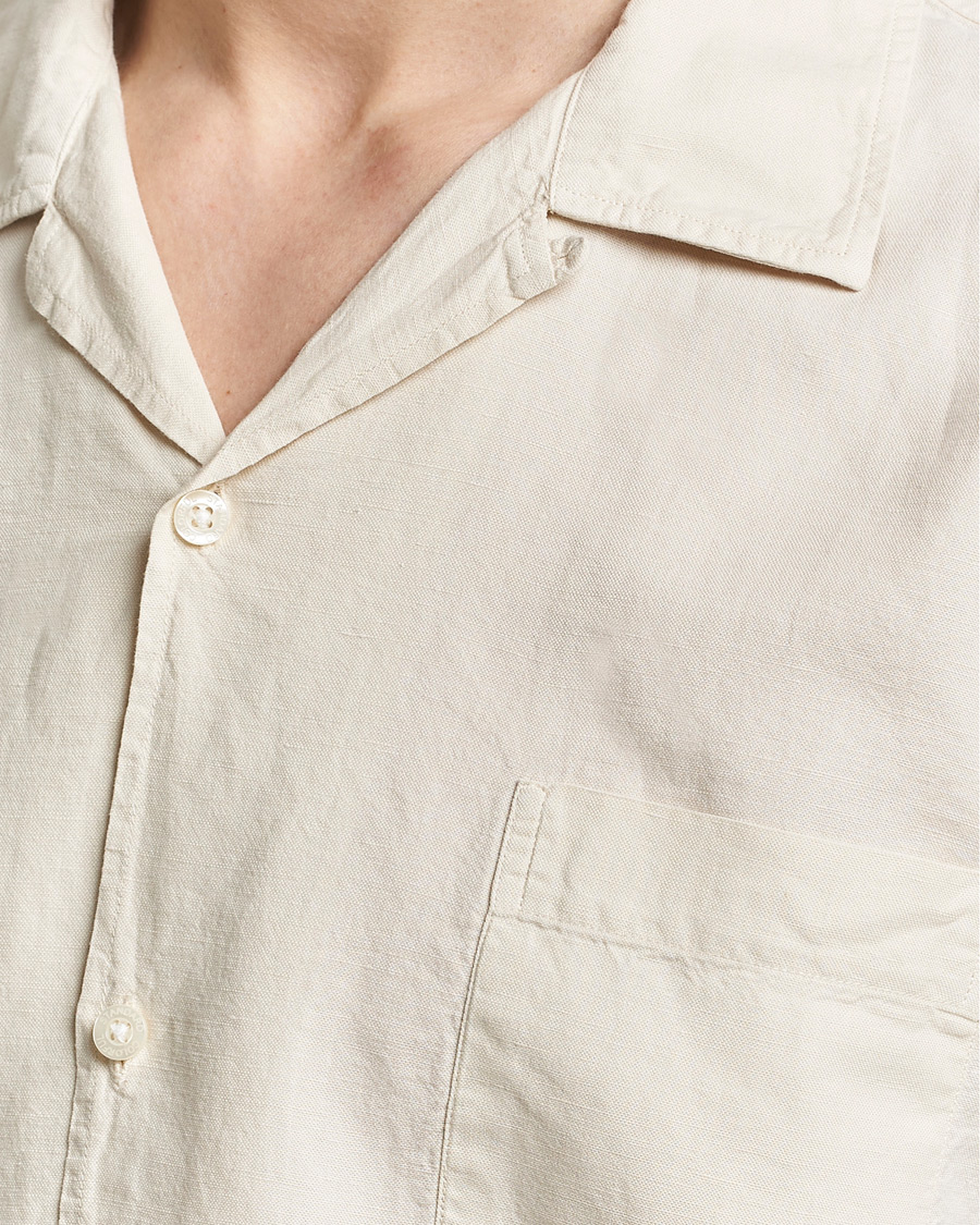 Herren | Hemden | Colorful Standard | Cotton/Linen Short Sleeve Shirt Ivory White