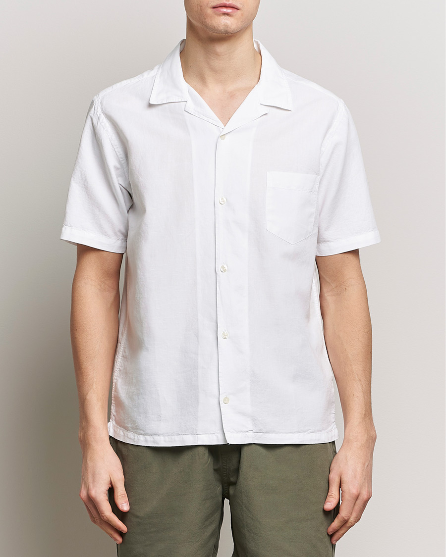 Men |  | Colorful Standard | Cotton/Linen Short Sleeve Shirt Optical White