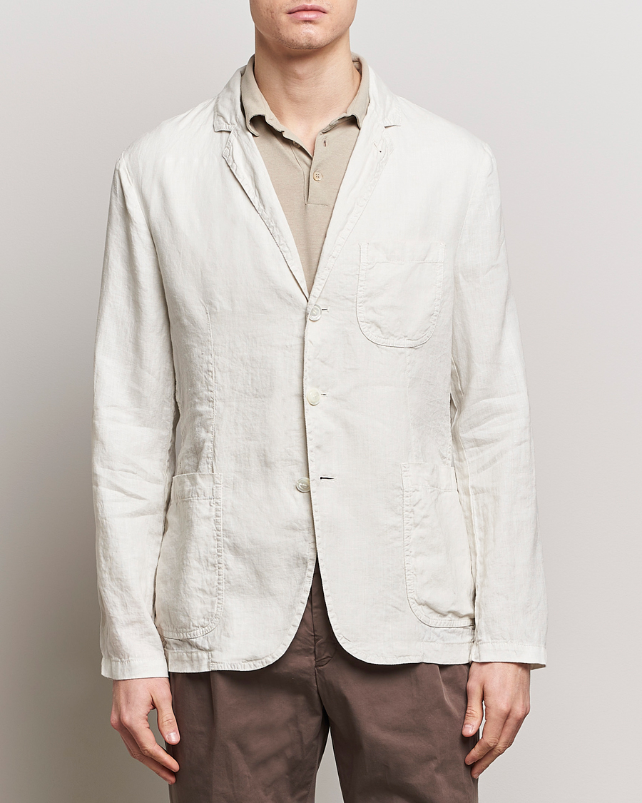 Herren | Aspesi | Aspesi | Samuraki Linen Blazer Light Beige