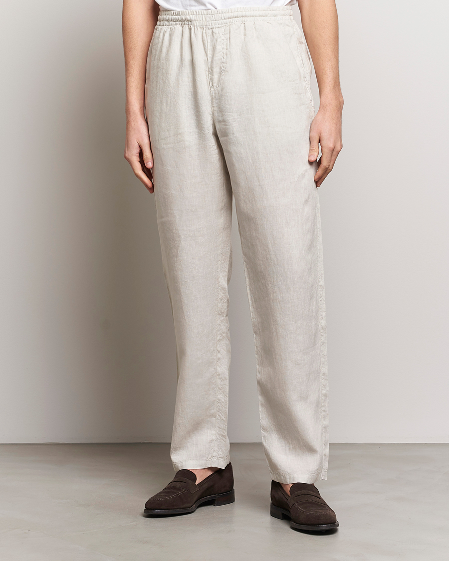 Herren | Italian Department | Aspesi | Ventura Drawstring Linen Pants Light Beige