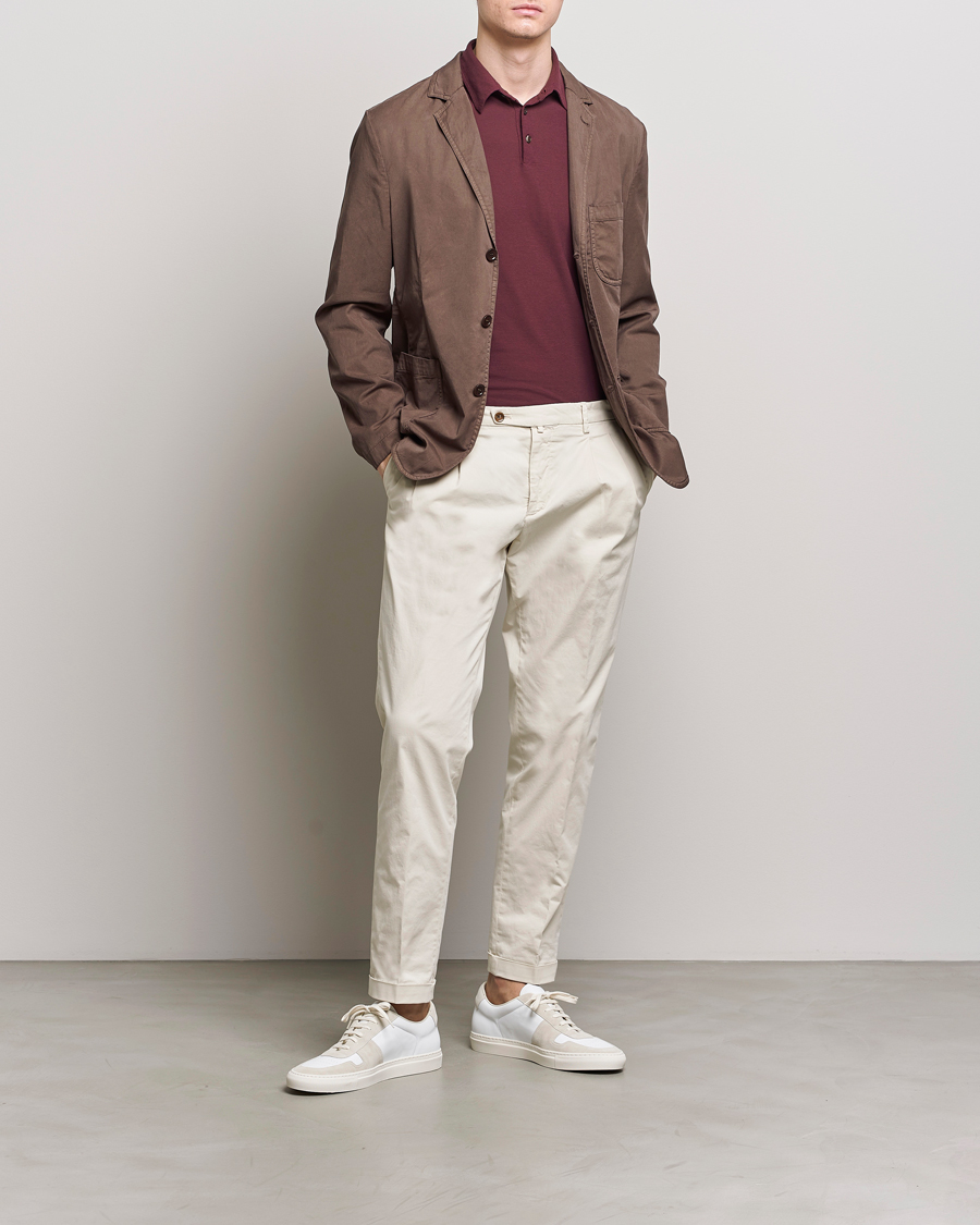 Aspesi Samuraki Washed Cotton Blazer Dark Brown