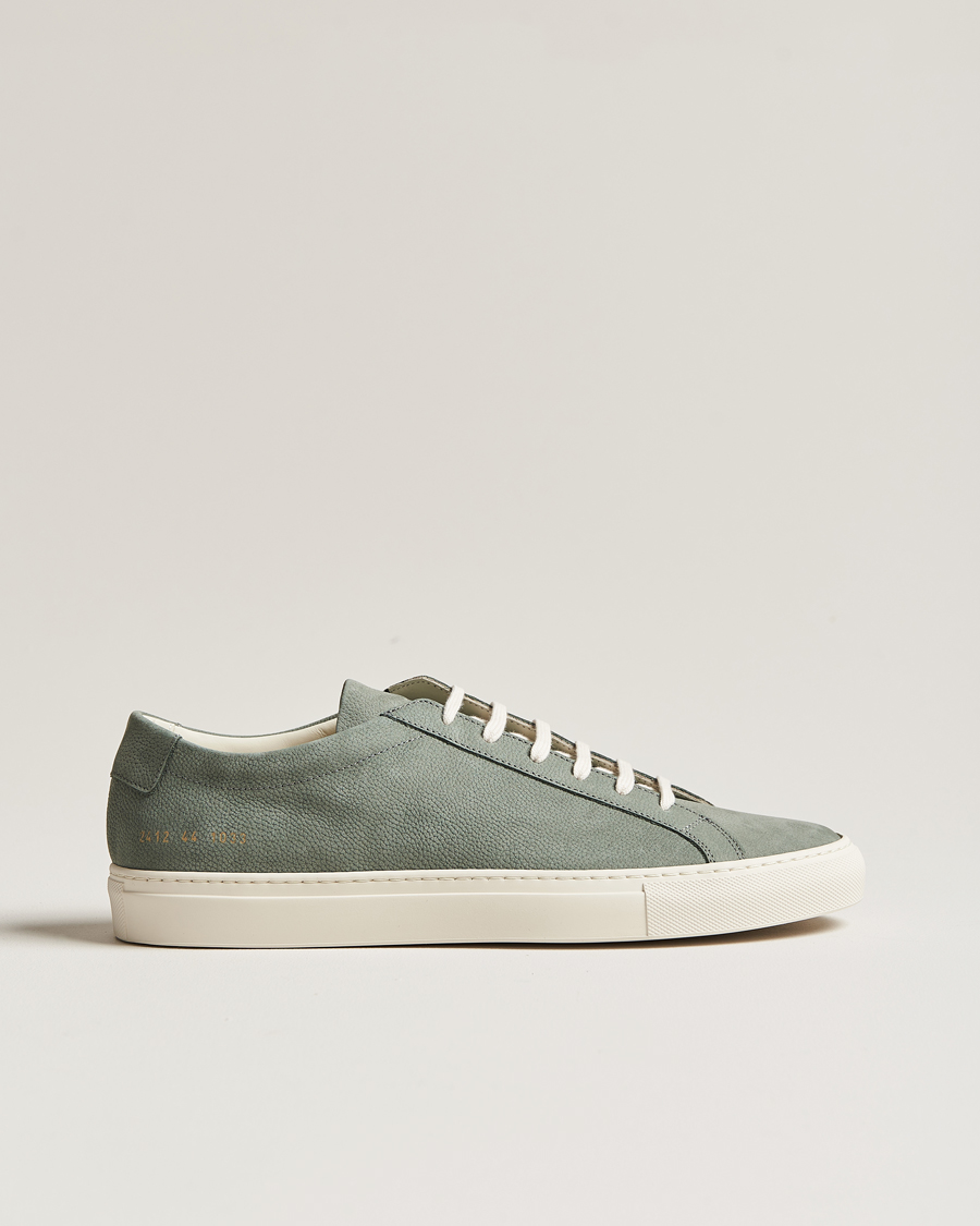 Herren | Common Projects Original Achilles Pebbled Nubuck Sneaker Sage | Common Projects | Original Achilles Pebbled Nubuck Sneaker Sage