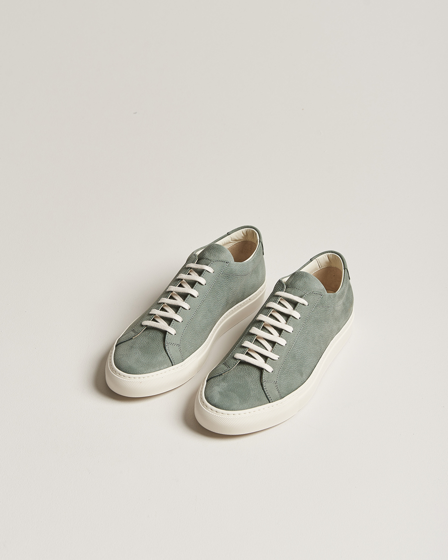 Herren | Common Projects Original Achilles Pebbled Nubuck Sneaker Sage | Common Projects | Original Achilles Pebbled Nubuck Sneaker Sage