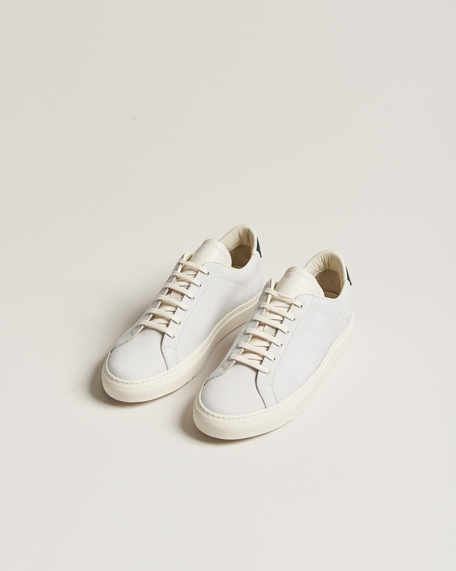 Herren | Sneaker | Common Projects | Retro Pebbled Nappa Leather Sneaker White/Green