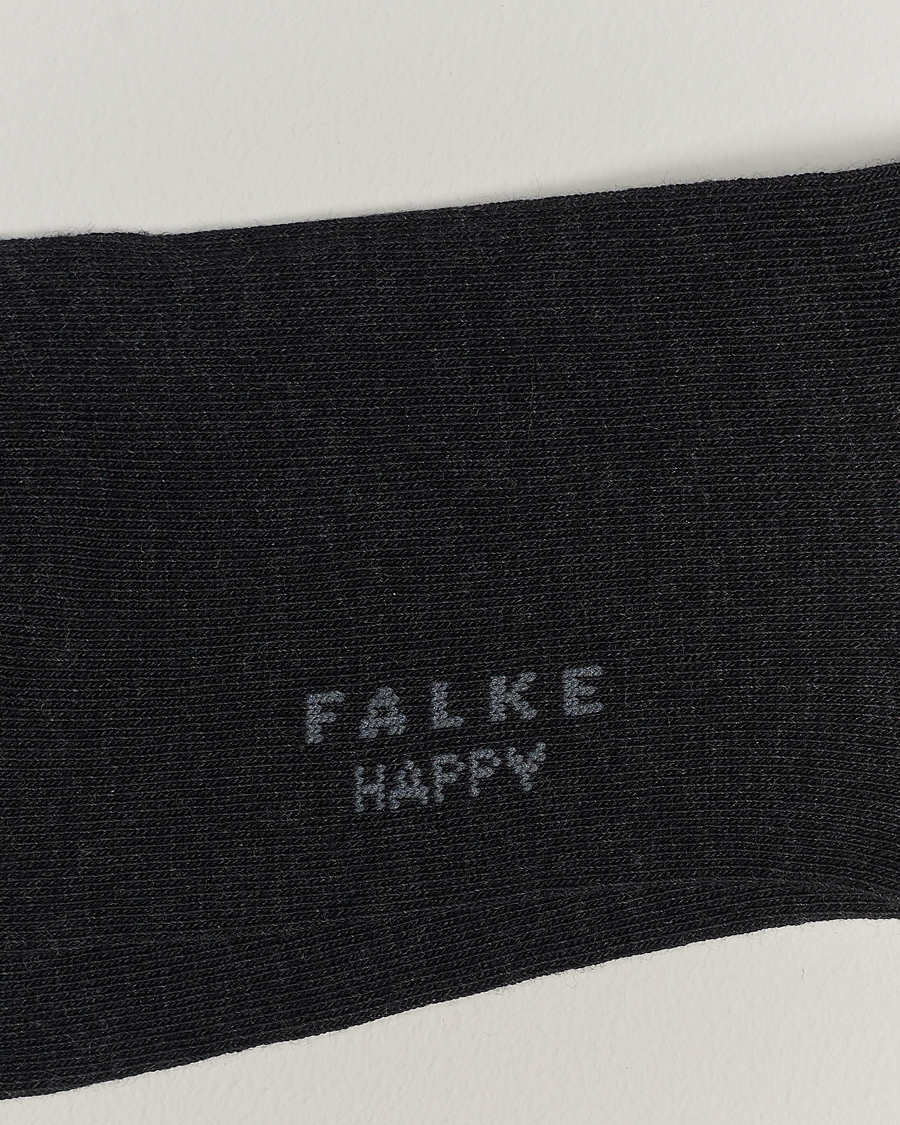 Herren | Unterwäsche | Falke | Happy 2-Pack Cotton Socks Anthracite Melange