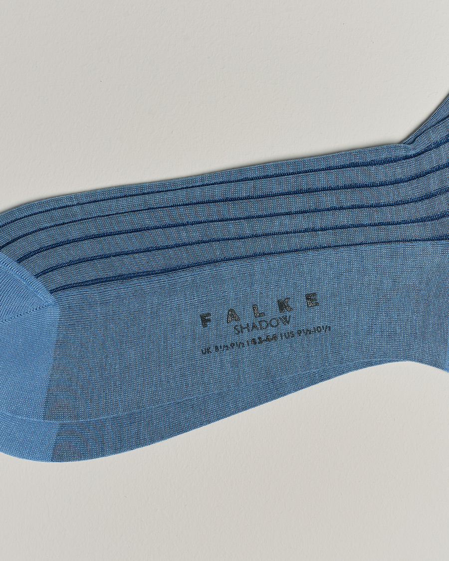 Herr |  | Falke | Shadow Stripe Sock Light Blue/Navy