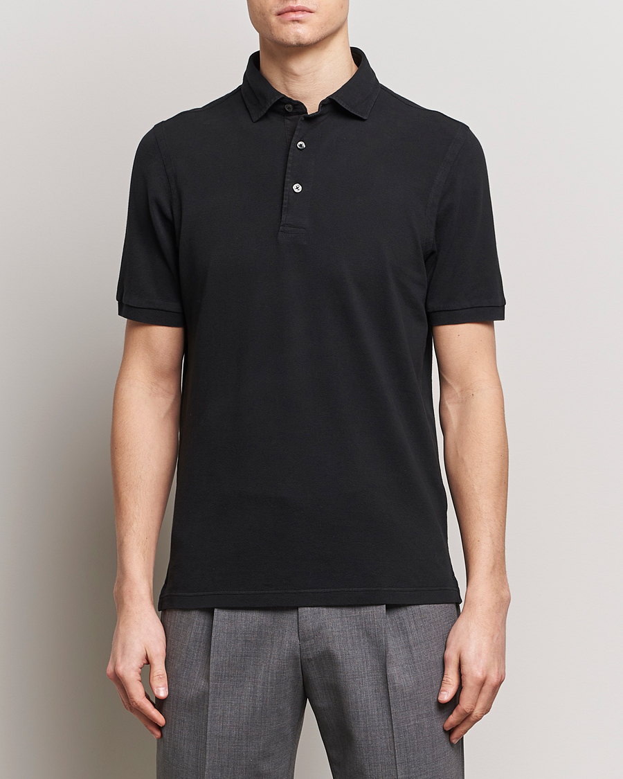 Herren |  | Gran Sasso | Washed Polo Black