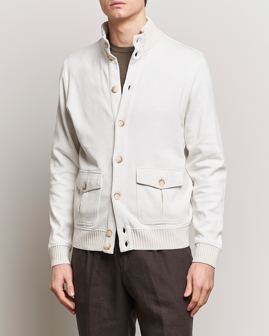 Herren | Blousons | Gran Sasso | Cotton Pocket Bomber Jacket Cream