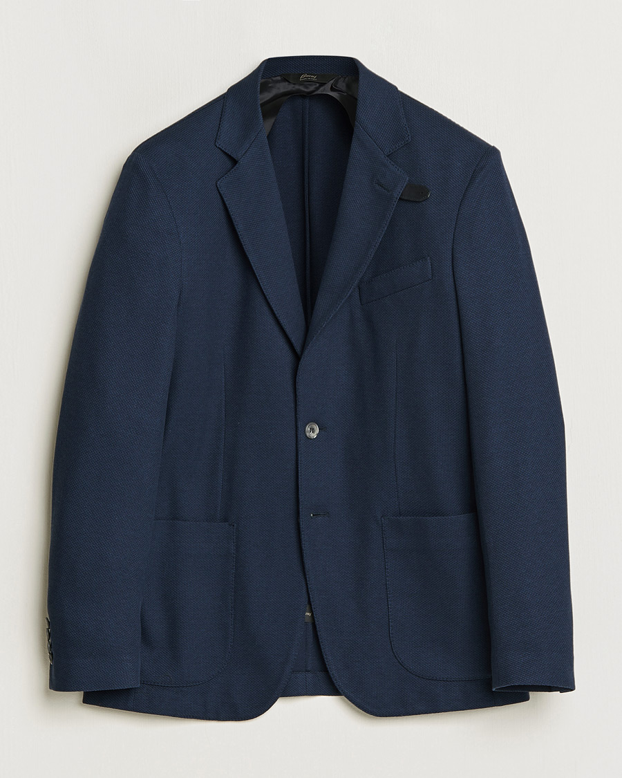 Herren | Sakkos | Brioni | Cotton/Silk Jersey Blazer Navy