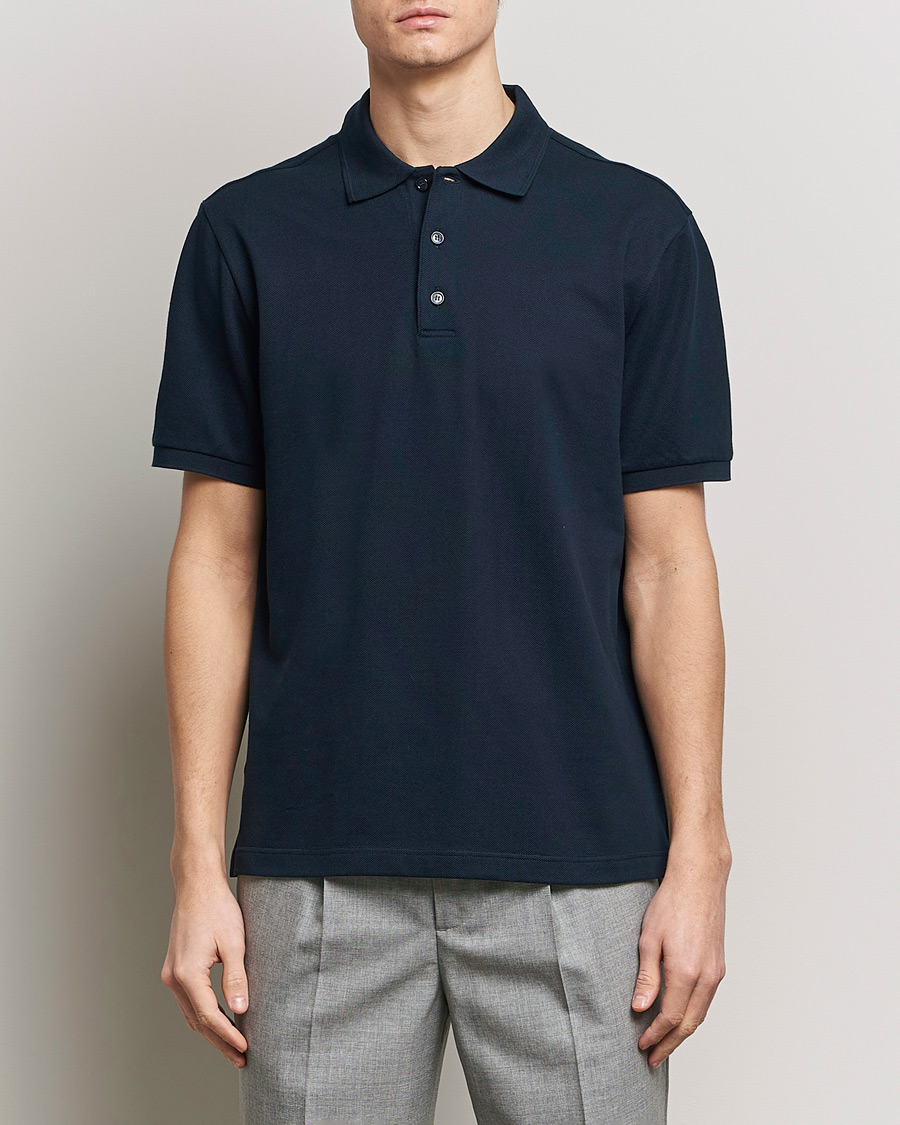 Herr |  | Brioni | Cotton Piquet Polo Navy