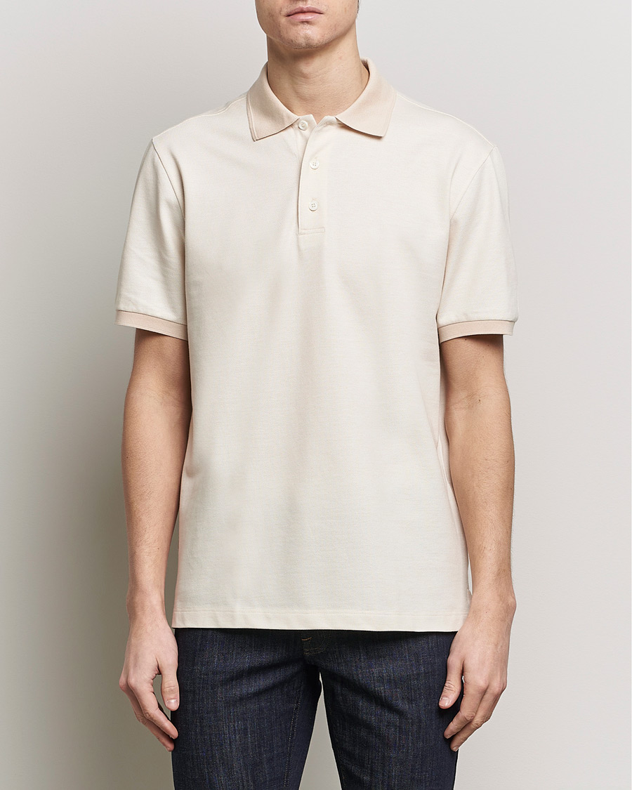 Herren | Brioni | Brioni | Cotton Piquet Polo Beige