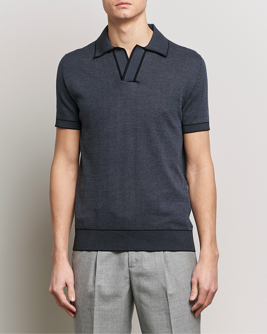 Herren | Poloshirt | Brioni | Soft Cotton Polo  Navy