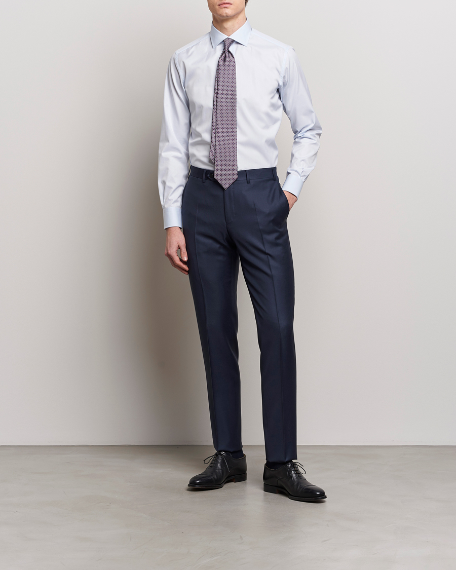 Herre | Luxury Brands | Brioni | Slim Fit Dress Shirt Light Blue