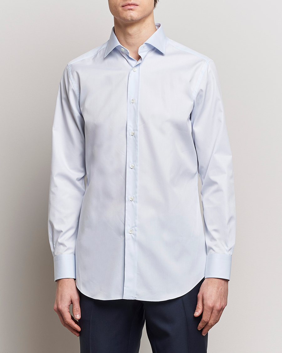 Herren | Quiet Luxury | Brioni | Slim Fit Dress Shirt Light Blue