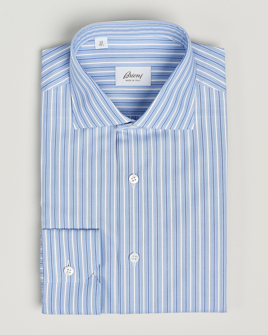 Herren | Hemden | Brioni | Slim Fit Dress Shirt Blue Stripe