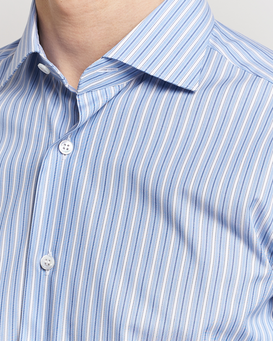Herren | Hemden | Brioni | Slim Fit Dress Shirt Blue Stripe