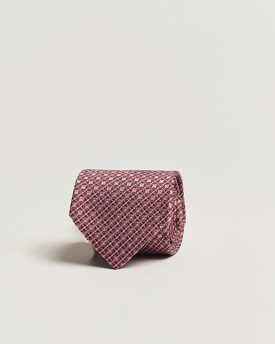 Herren | Brioni Structured Silk Tie Dark Red | Brioni | Structured Silk Tie Dark Red
