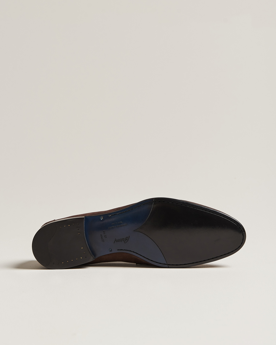 Herren | Brioni Penny Loafers Dark Brown Nubuck | Brioni | Penny Loafers Dark Brown Nubuck