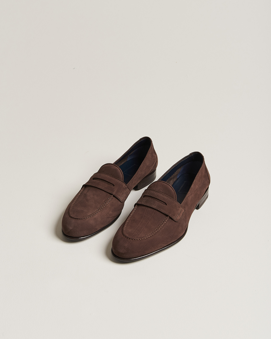 Herren | Italian Department | Brioni | Penny Loafers Dark Brown Nubuck