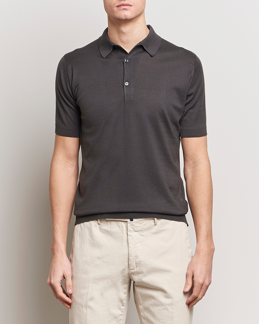 Herren |  | John Smedley | Adrian Slim Fit Sea Island Polo Chocolat