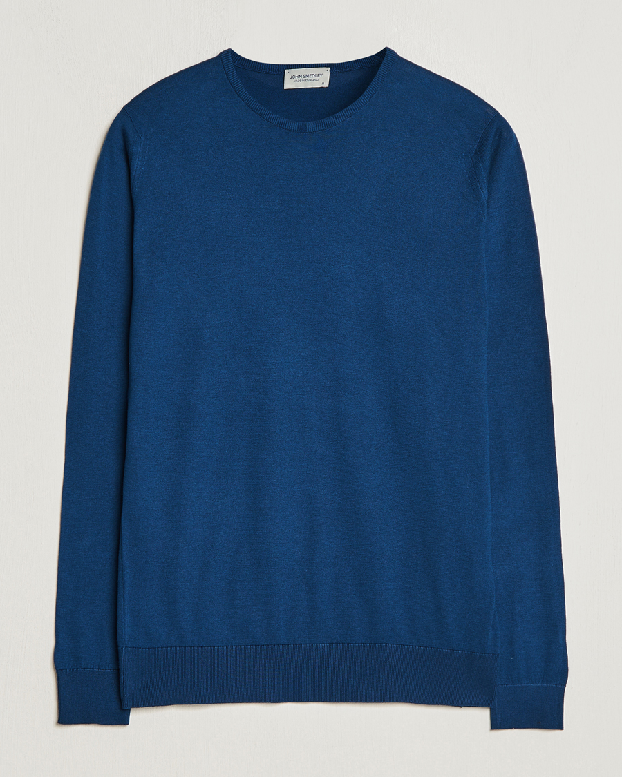 Herren | Pullover | John Smedley | Hatfield Sea Island Crew Neck Indigo