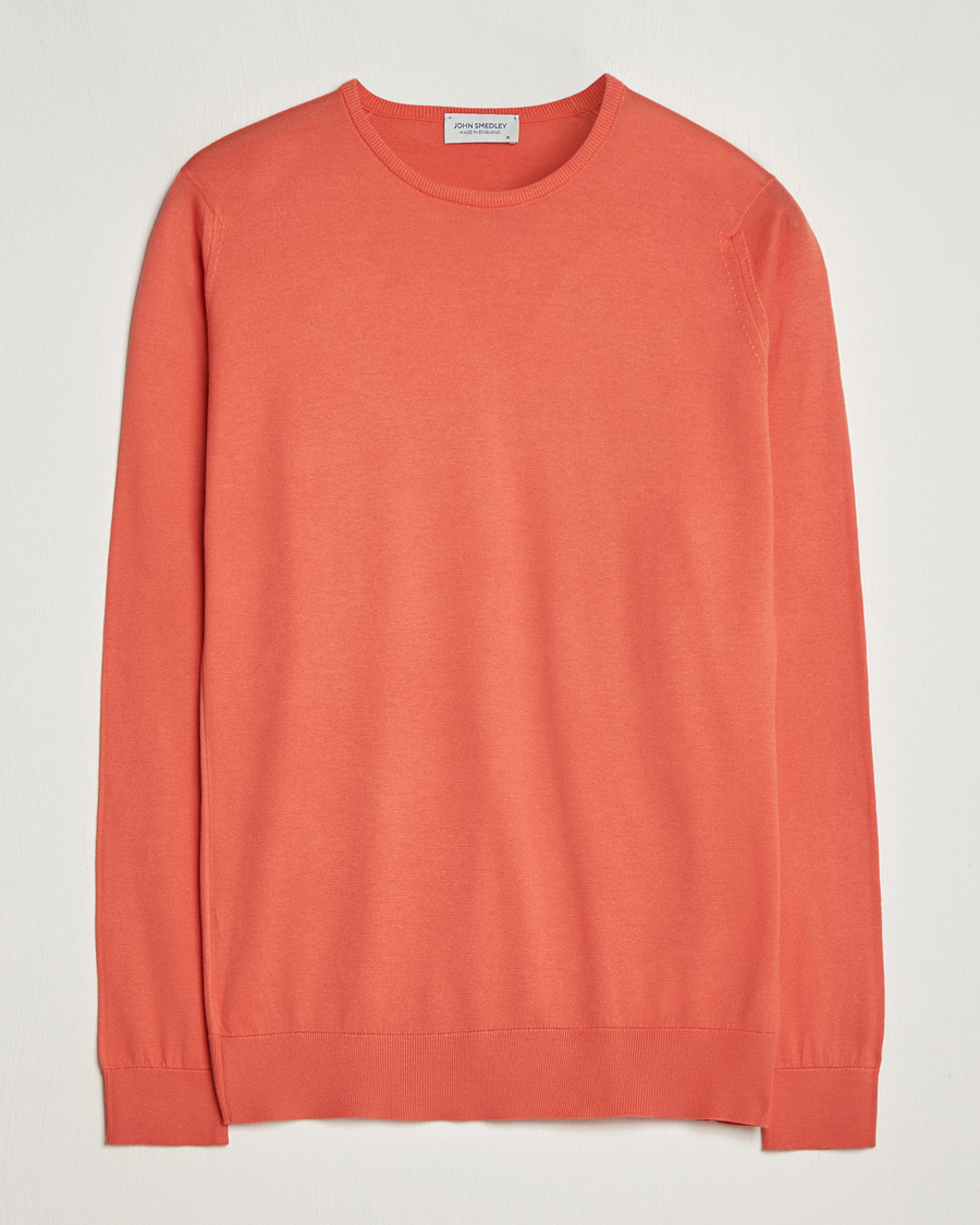 Herren | Pullover | John Smedley | Hatfield Sea Island Crew Neck Sundown Orange