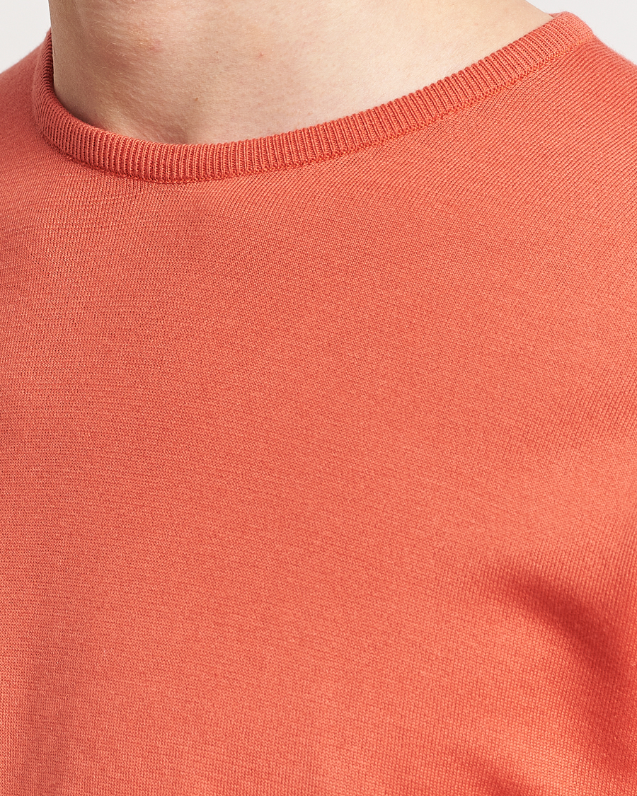 Herren | Pullover | John Smedley | Hatfield Sea Island Crew Neck Sundown Orange