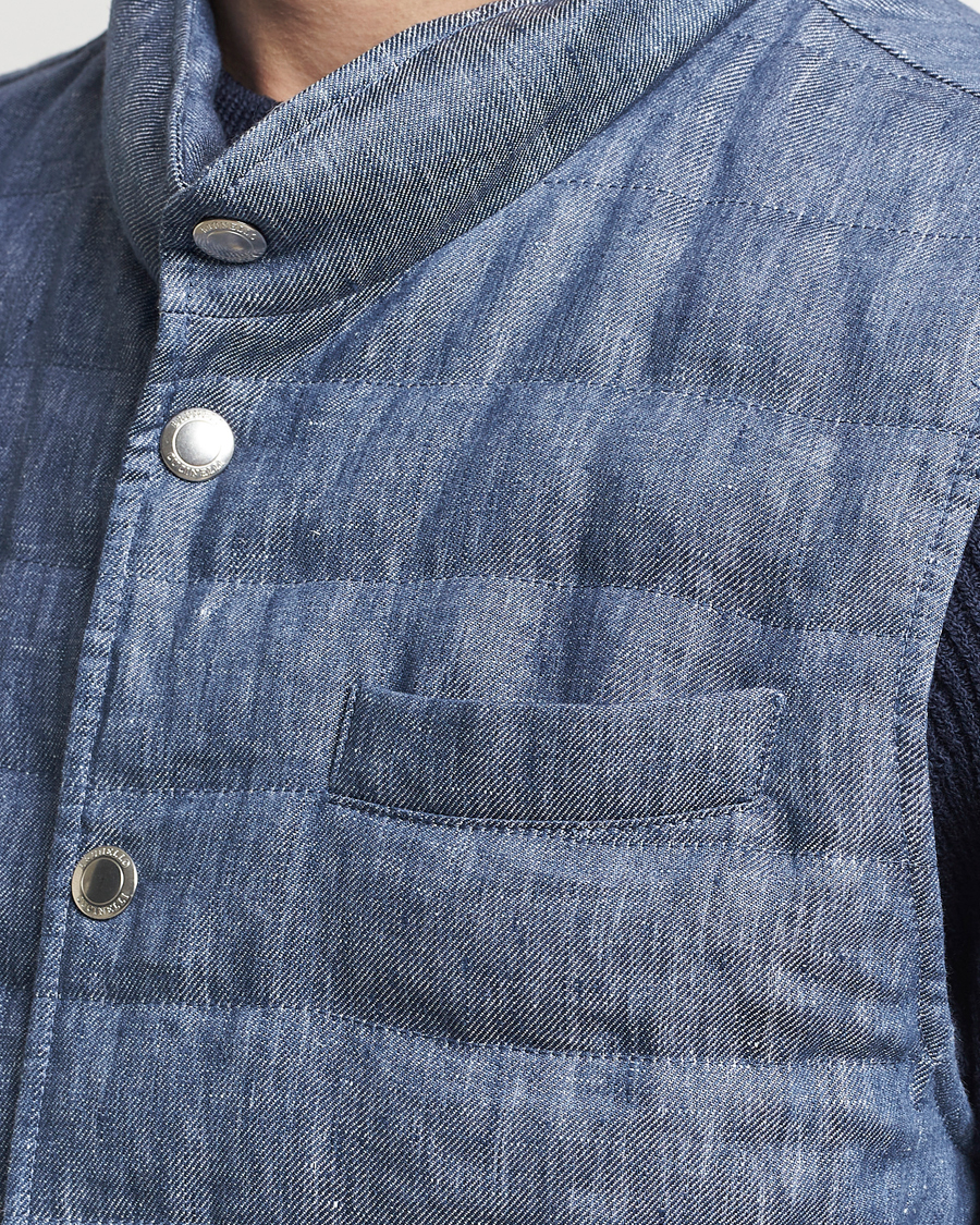 Herren | Jacken | Brunello Cucinelli | Linen Gilet Light Blue