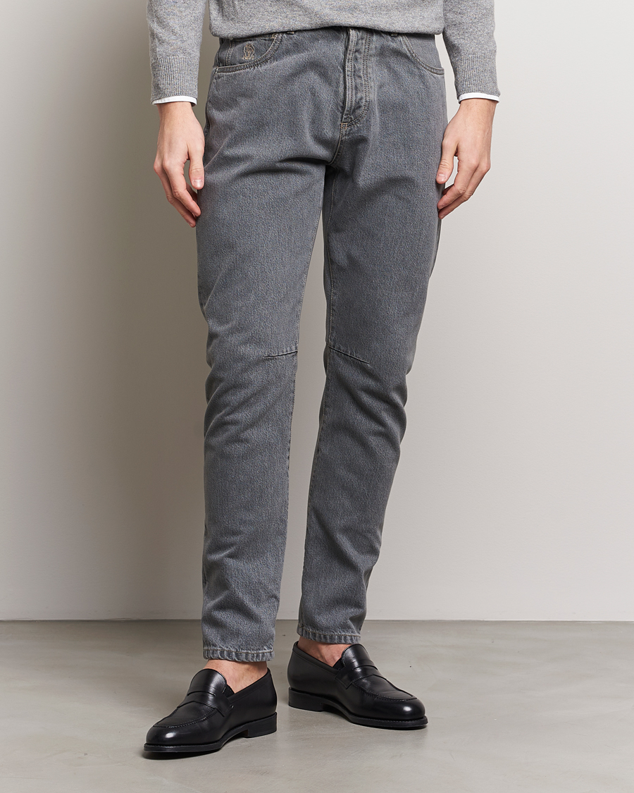 Herren |  | Brunello Cucinelli | Leisure Fit Jeans Grey Wash