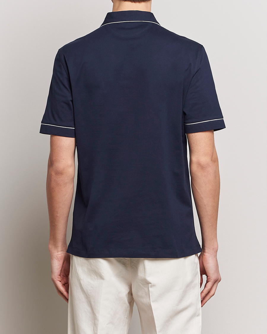 Herren | Poloshirts | Brunello Cucinelli | Short Sleeve Resort Polo Navy