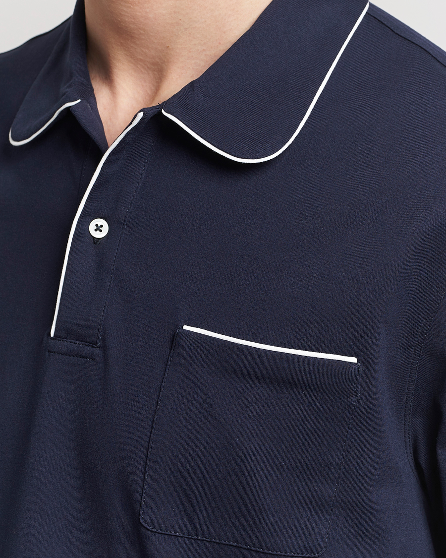 Herren | Poloshirts | Brunello Cucinelli | Short Sleeve Resort Polo Navy