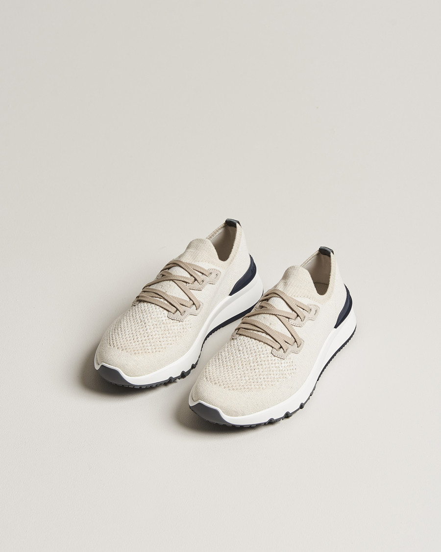 Herr | Sneakers | Brunello Cucinelli | Mesh Running Sneakers Beige