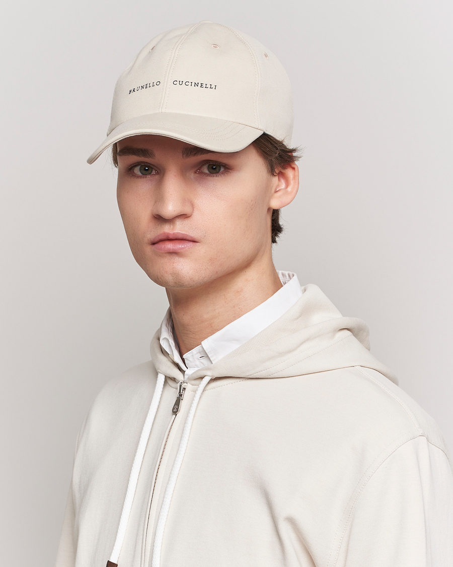 Herr | Kepsar | Brunello Cucinelli | Cotton Baseball Cap Light Beige