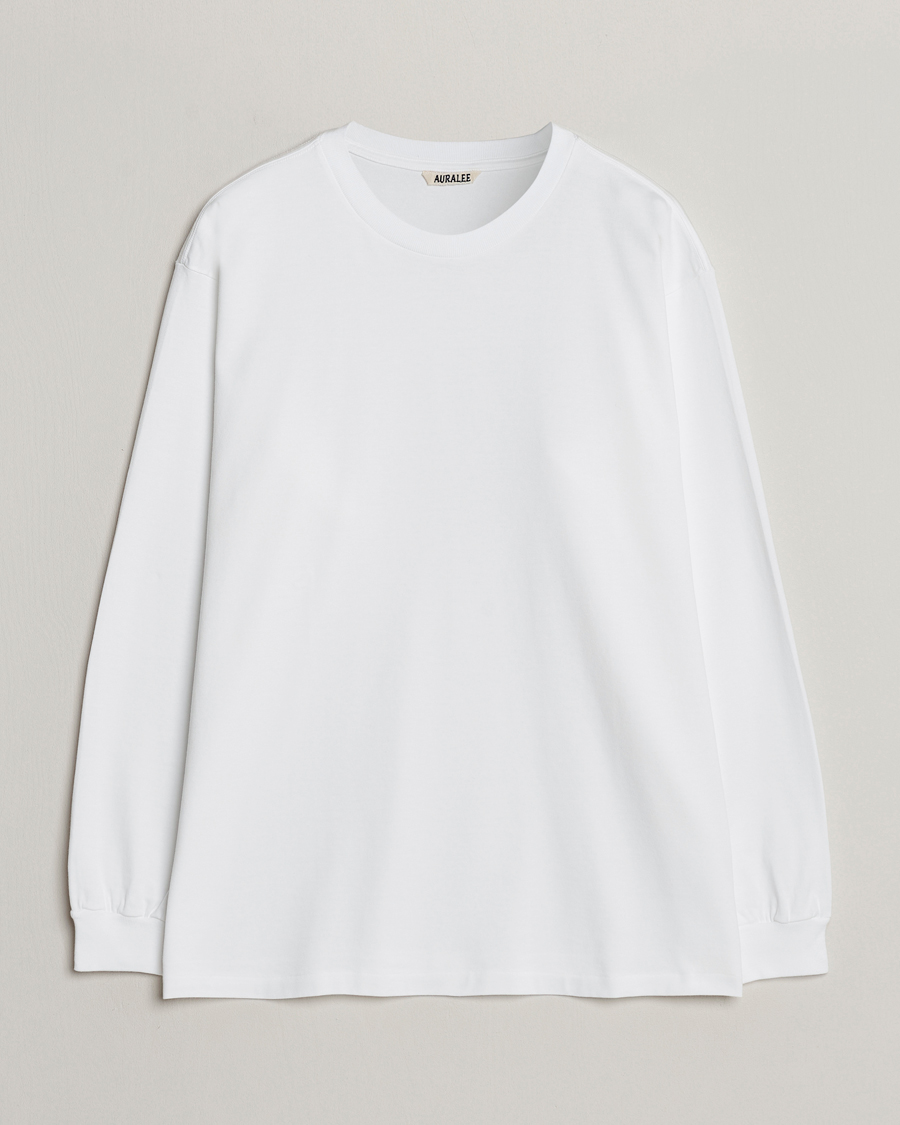 Herren |  | Auralee | Luster Plating Long Sleeve T-Shirt White