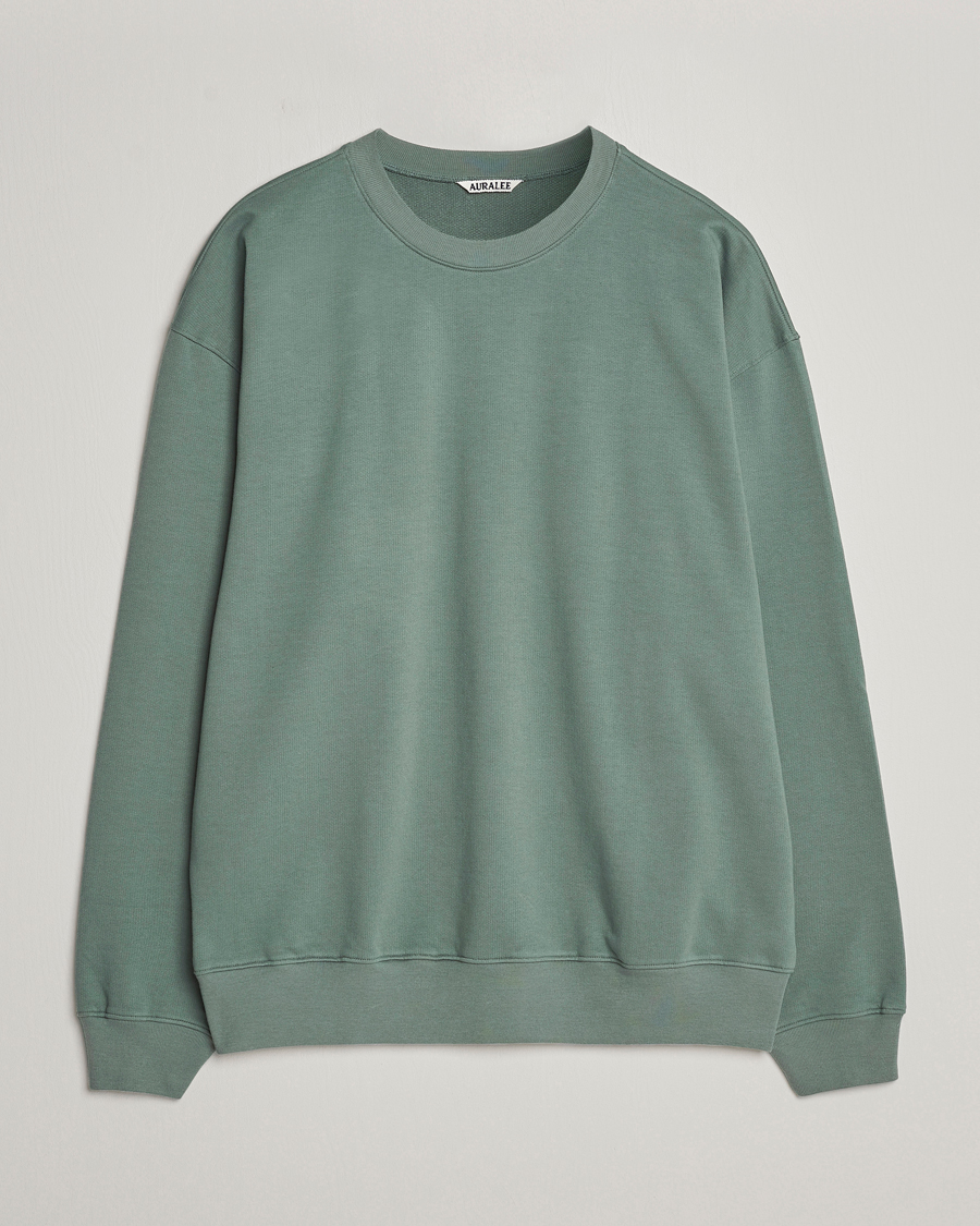 Herren |  | Auralee | Super High Gauze Sweatshirt Dustry Green