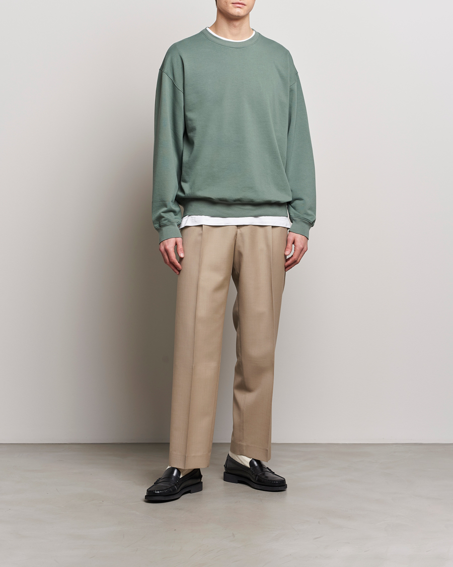AURALEE - SUPER HIGH GAUZE SWEAT P/O DUSTY GREEN – SOLAR MTP