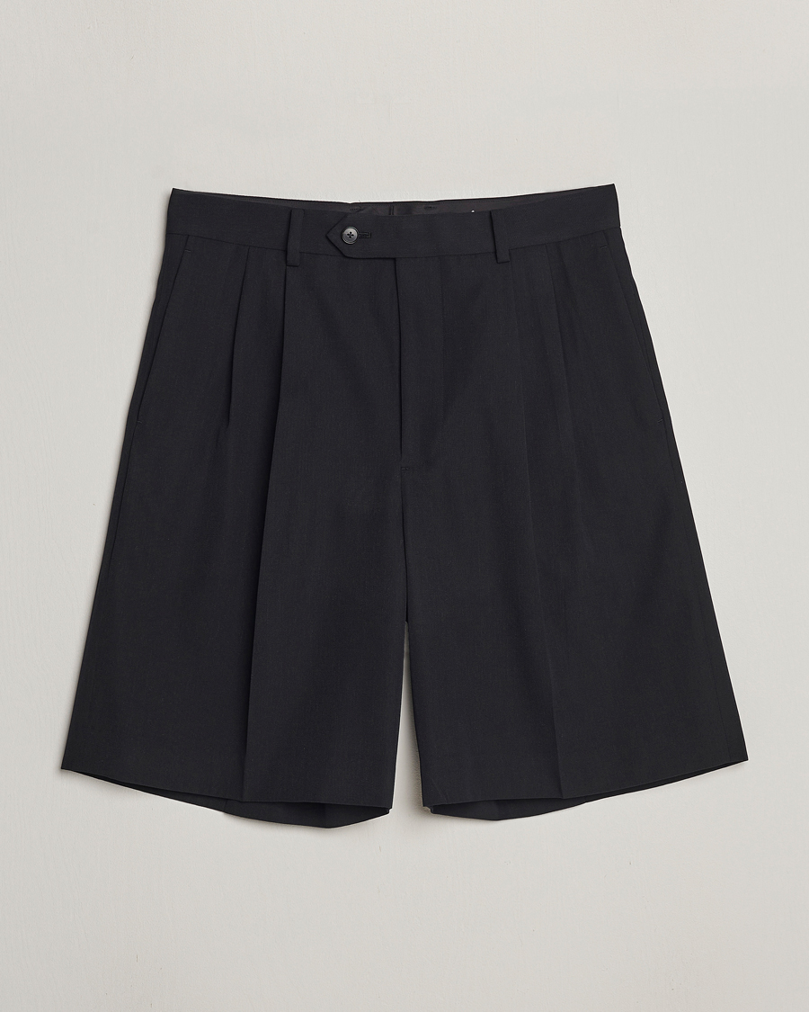 Herren |  | Auralee | Light Wool Gabardine Shorts Black