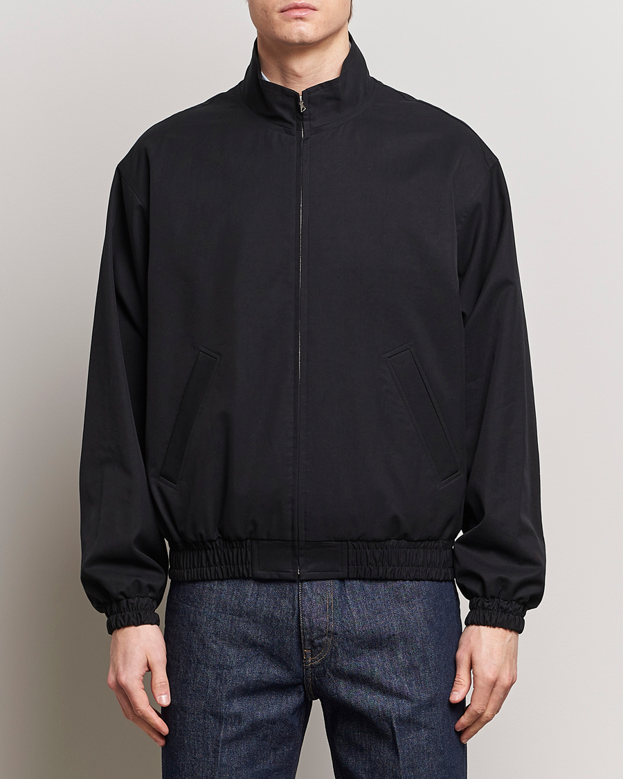 Herren | Japanese Department | Auralee | Washed Silk Chambray Blouson Black