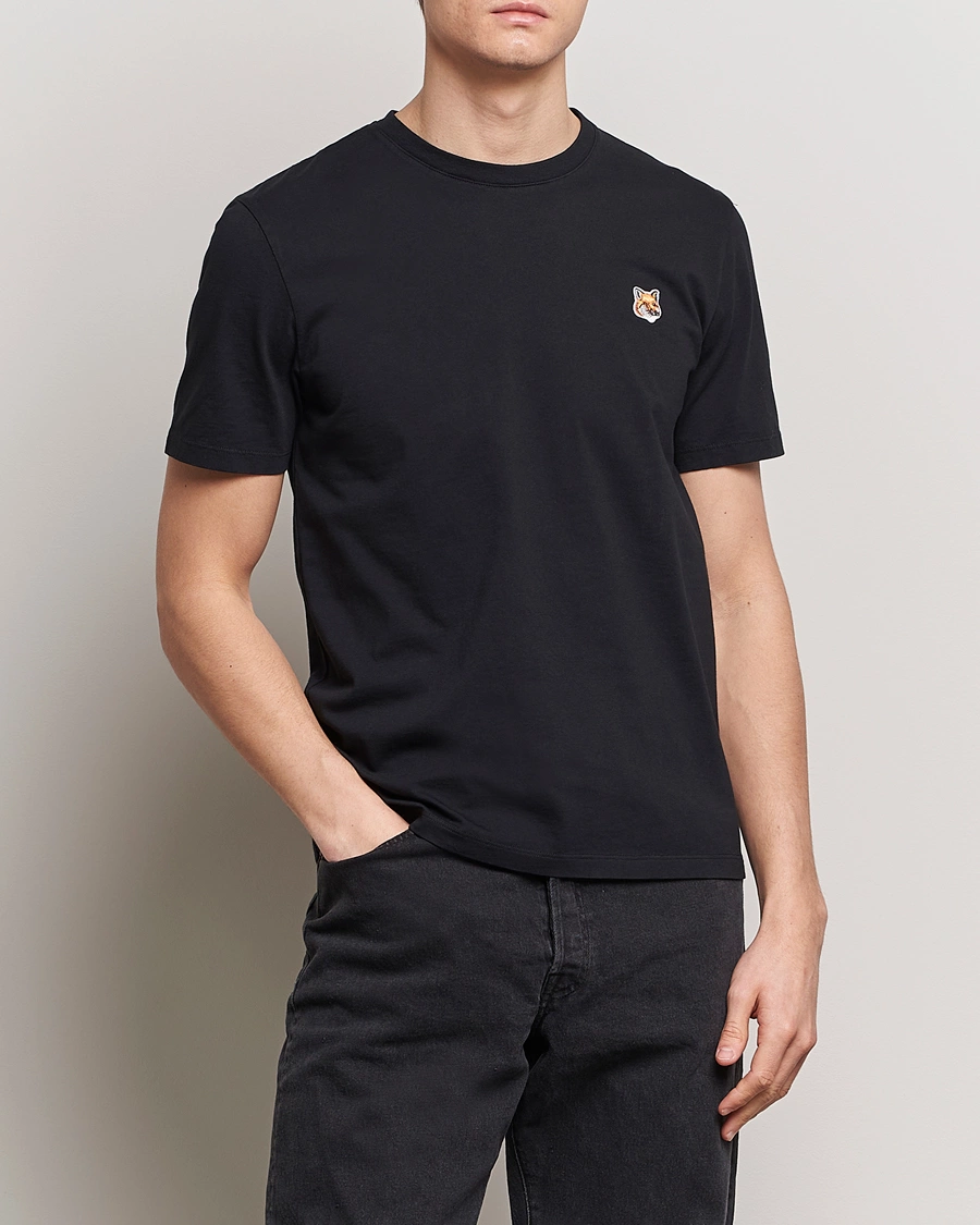 Herren | Kurzarm T-Shirt | Maison Kitsuné | Fox Head T-Shirt Black