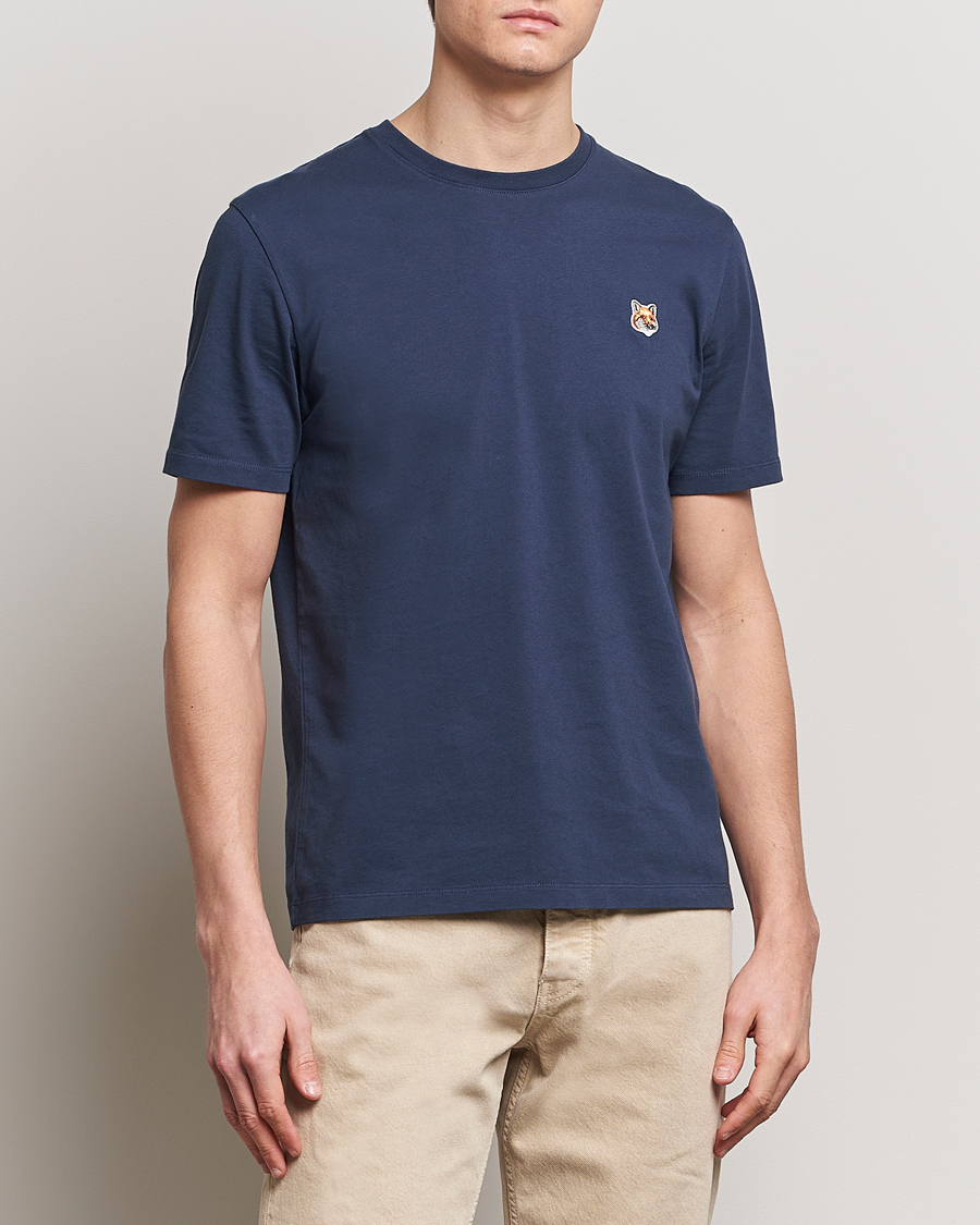 Herren | T-Shirts | Maison Kitsuné | Fox Head T-Shirt Ink Blue