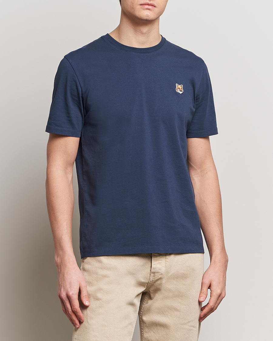 Herren | Treue-Rabatt für Stammkunden | Maison Kitsuné | Fox Head T-Shirt Ink Blue