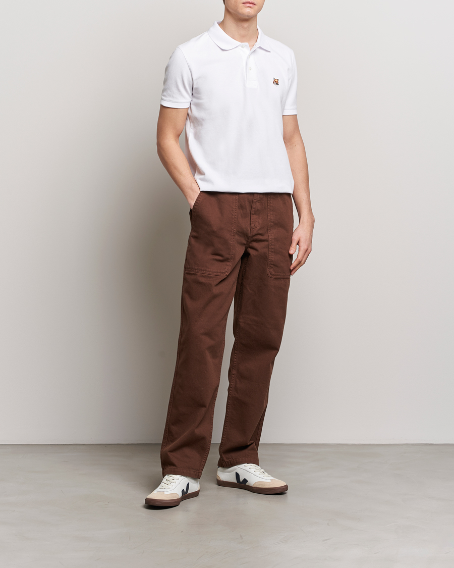 Herren | Poloshirts | Maison Kitsuné | Fox Head Polo White