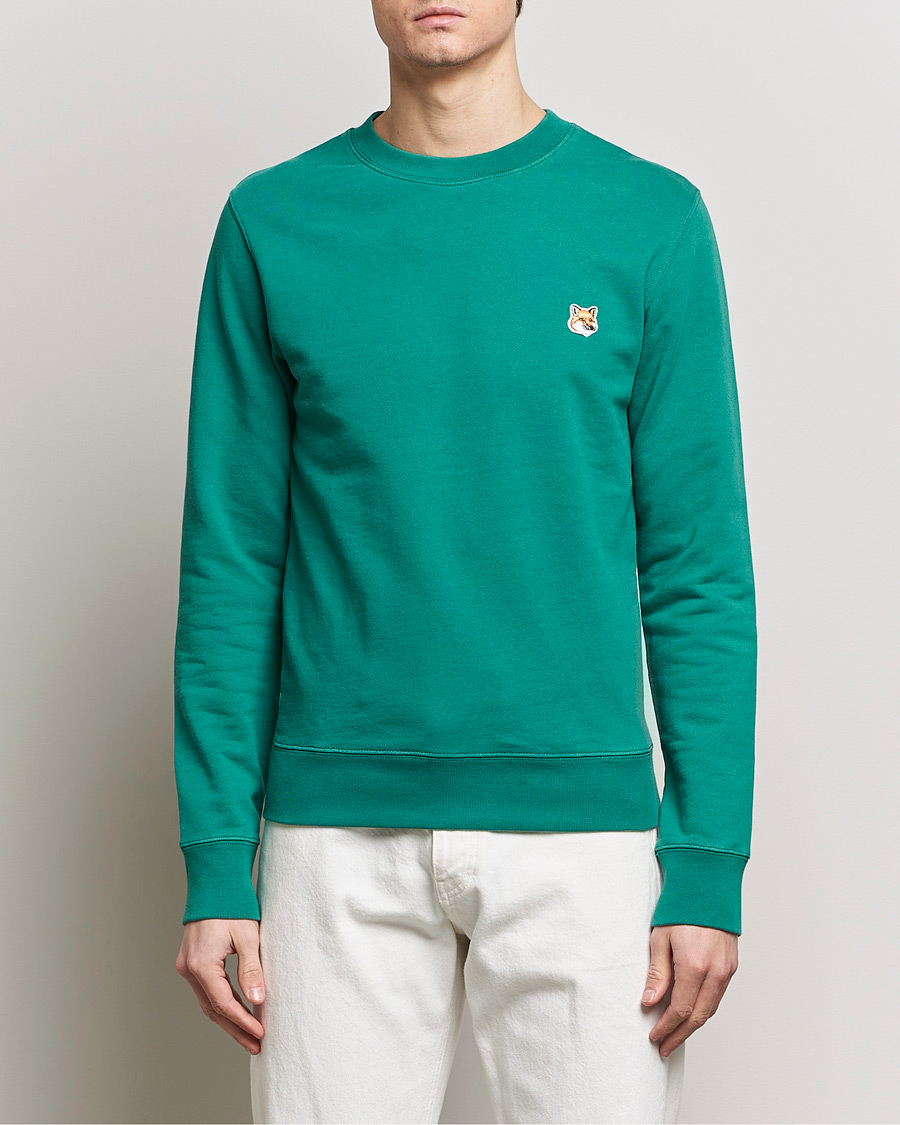 Herren | Sale | Maison Kitsuné | Fox Head Sweatshirt Pine Green