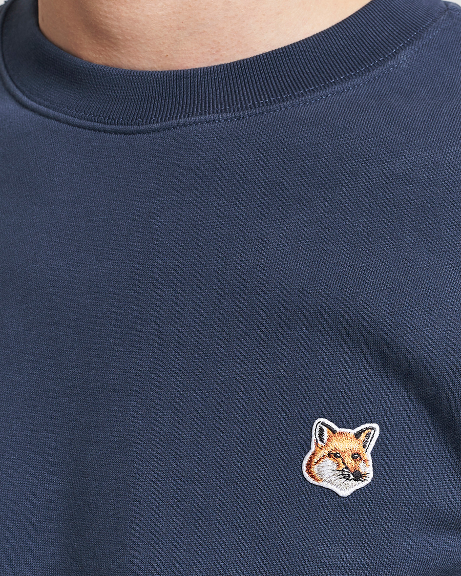 Herren | Pullover | Maison Kitsuné | Fox Head Sweatshirt Ink Blue