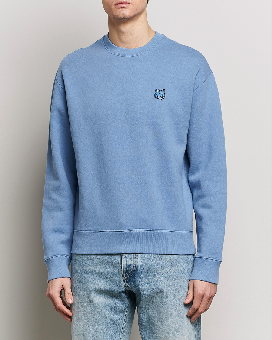 Herren | 20% sale | Maison Kitsuné | Tonal Fox Head Sweatshirt Hampton Blue