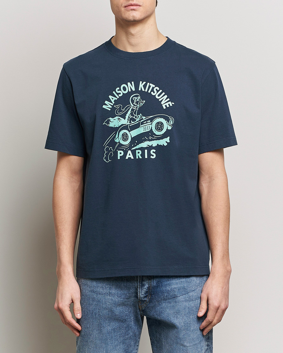 Herren |  | Maison Kitsuné | Racing Fox T-Shirt Ink Blue