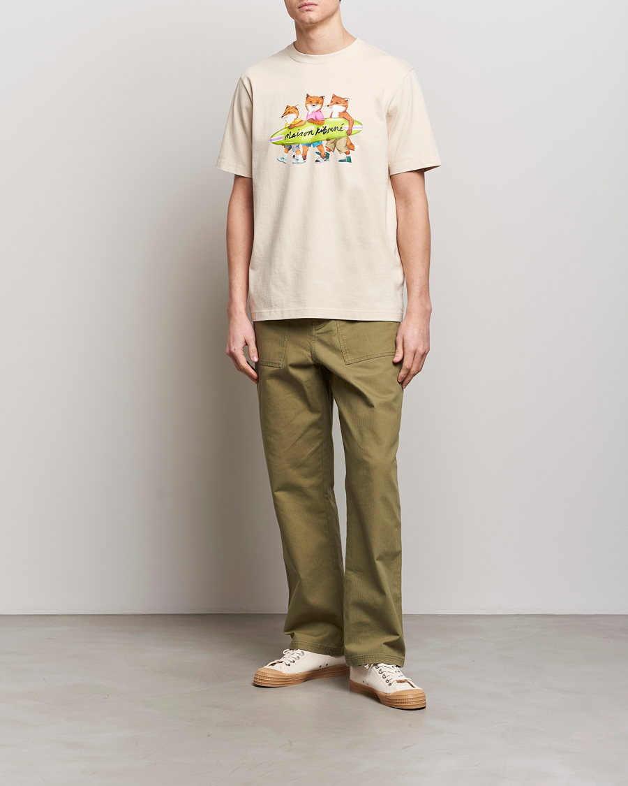 Herren | T-Shirts | Maison Kitsuné | Surfing Foxes T-Shirt Paper