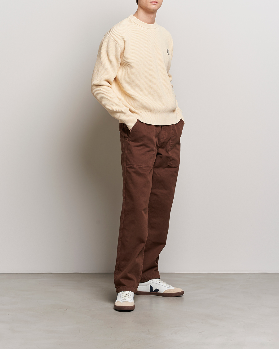 Herren | Pullover | Maison Kitsuné | Tonal Fox Ribbed Crew Neck Paper