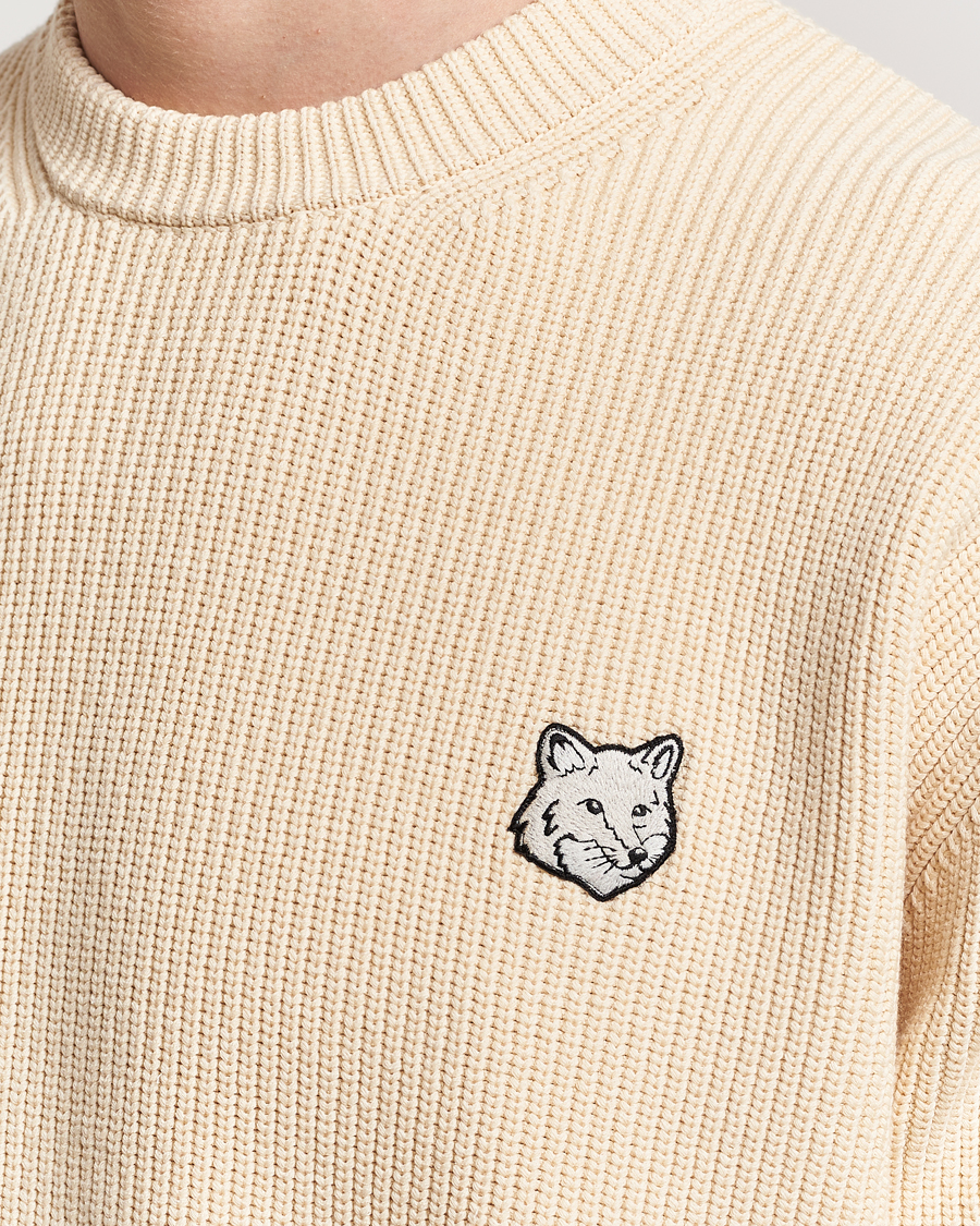 Herren | Pullover | Maison Kitsuné | Tonal Fox Ribbed Crew Neck Paper